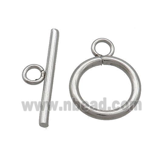 Raw Stainless Steel Toggle Clasp
