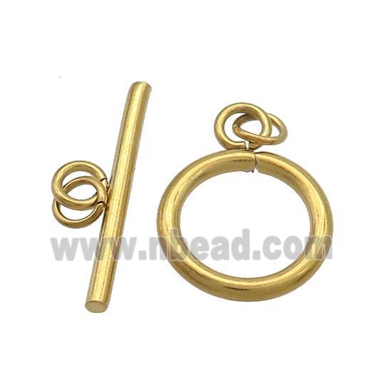 Stainless Steel Toggle Clasp Gold Plated
