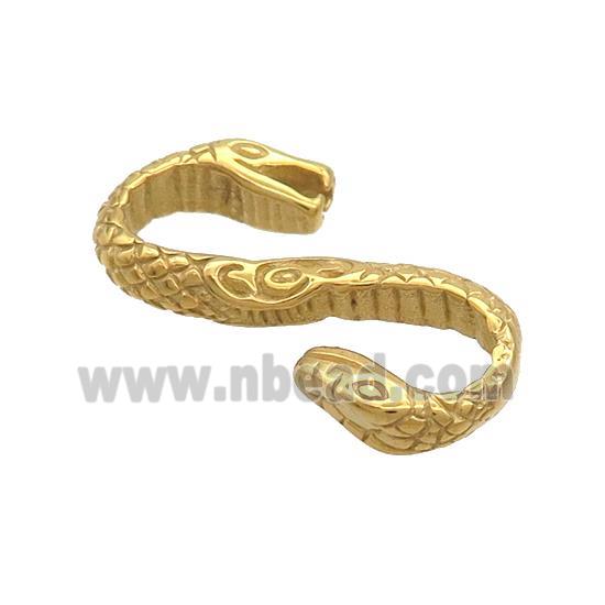 Stainless Steel Snake Connector Charms Gold Plated