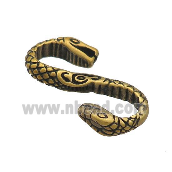 Stainless Steel Snake Connector Antique Gold