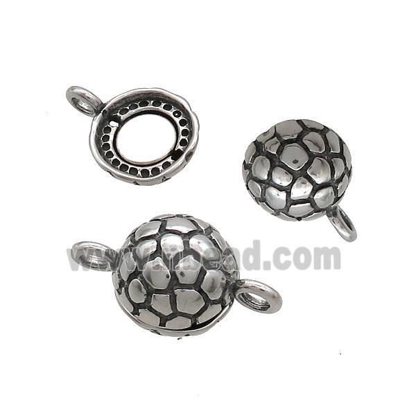 Stainless Steel Magnetic Clasp Antique Silver