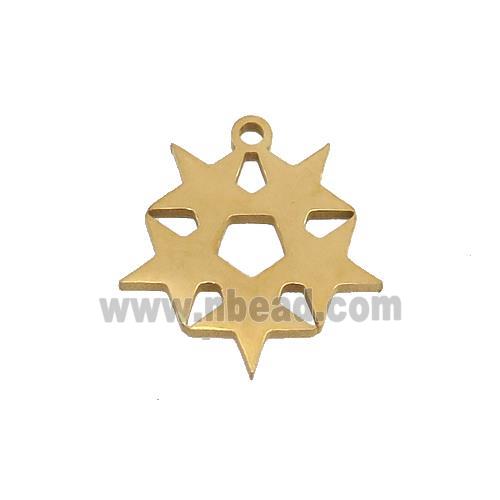 Stainless Steel Star Link Pendant Gold Plated