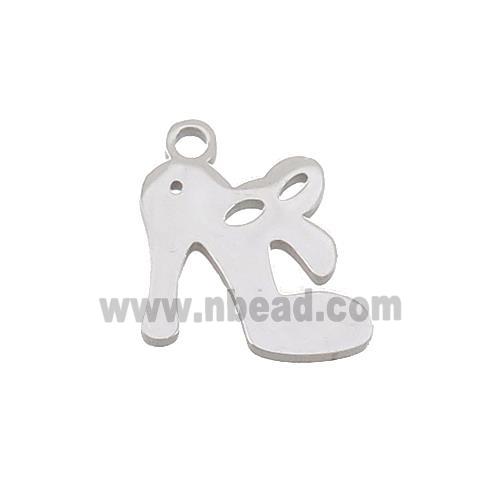 Raw Stainless Steel High-Heel Shoes Charms Pendant
