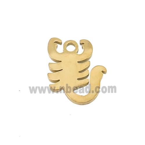Stainless Steel Scorpion Charms Pendant Gold Plated