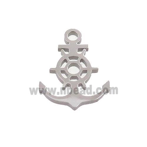Raw Stainless Steel Anchor Charms Pendant