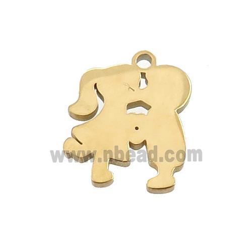 Stainless Steel Couple Charms Pendant Gold Plated