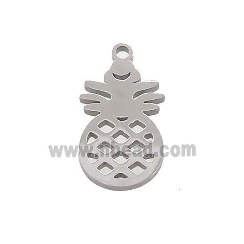 Raw Stainless Steel Pineapple Charms Pendant
