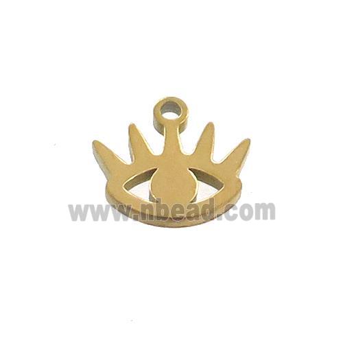 Stainless Steel Eye Charms Pendant Gold Plated