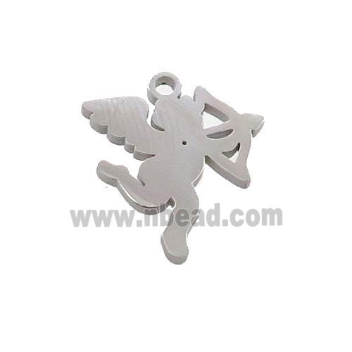 Raw Stainless Steel Cupid Charms Pendant
