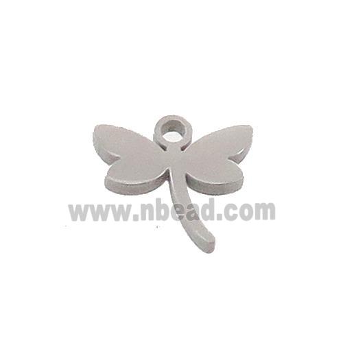 Raw Stainless Steel Dragonfly Charms Pendant