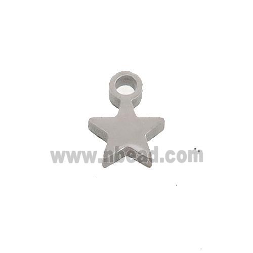 Raw Stainless Steel Star Charms Pendant