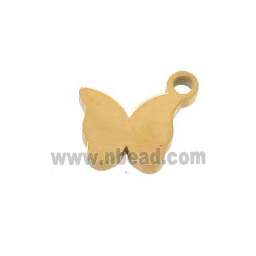Stainless Steel Butterfly Charms Pendant Gold Plated