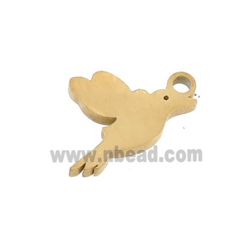 Stainless Steel Birds Charms Pendant Gold Plated