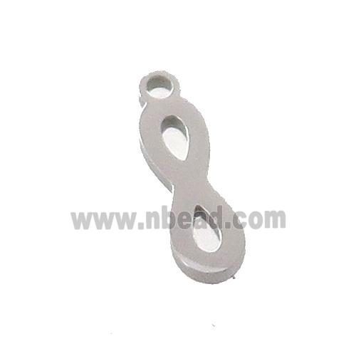 Raw Stainless Steel Infinity Charms Pendant