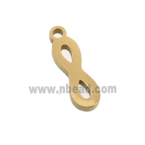 Stainless Steel Infinity Charms Pendant Gold Plated