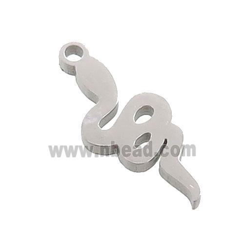 Raw Stainless Steel Snake Charms Pendant