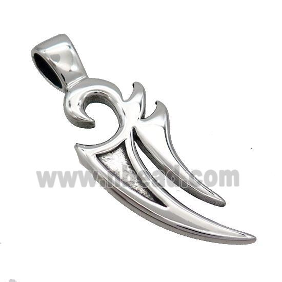 Raw Stainless Steel Tribal Charms Pendant