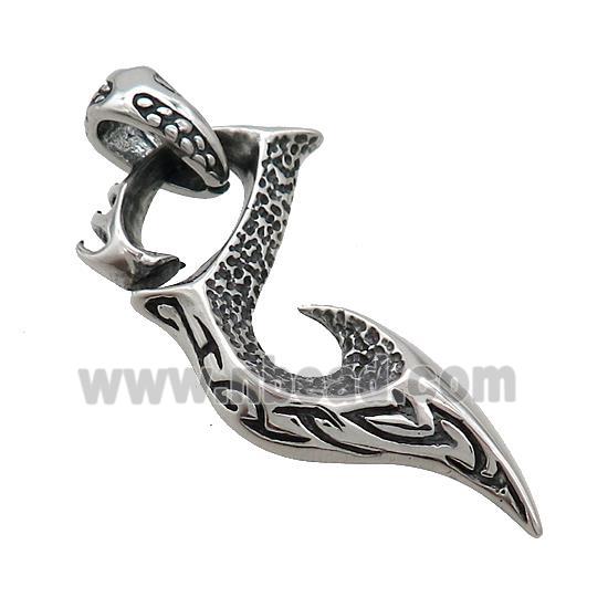 Stainless Steel Tribal Charms Pendant Antique Silver
