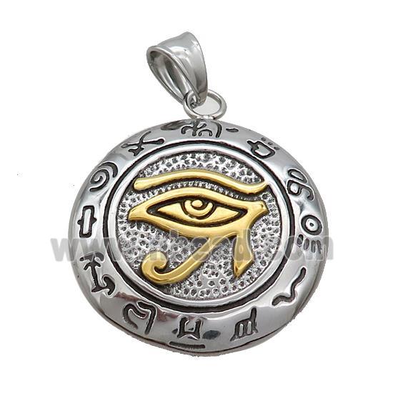 Stainless Steel Gold Eye Of Horus Charms Pendant Zodiac Antique Silver