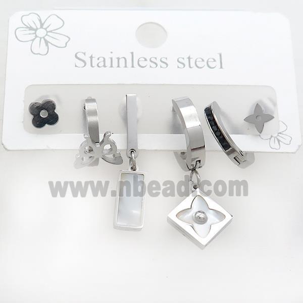 Raw Stainless Steel Earrings
