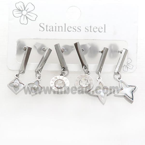 Raw Stainless Steel Earrings Northstar