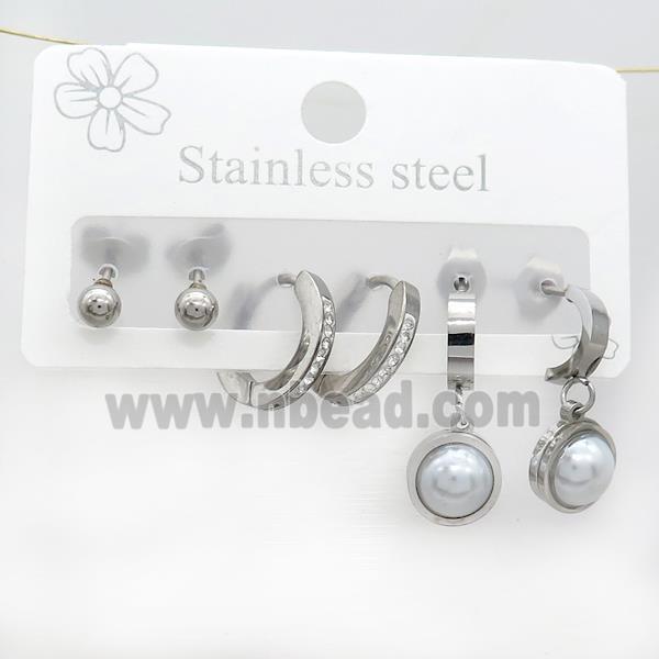 Raw Stainless Steel Earrings