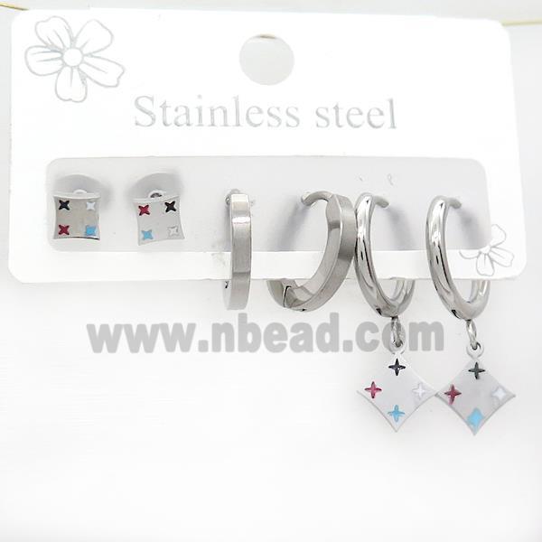 Raw Stainless Steel Earrings Northstar