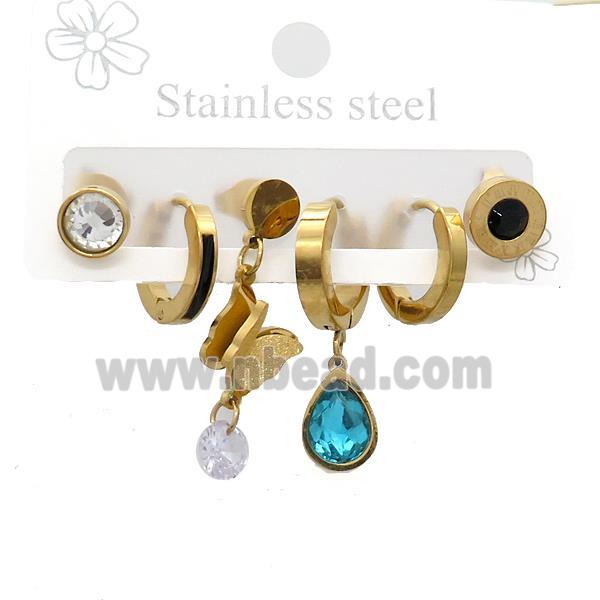 Stainless Steel Earrings Gold Plated