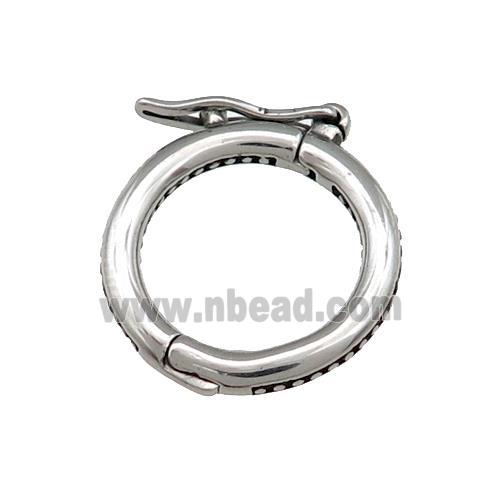 Stainless Steel Clasp Antique Silver