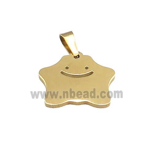 Stainless Steel Pendant Halloween Ghost Gold Plated
