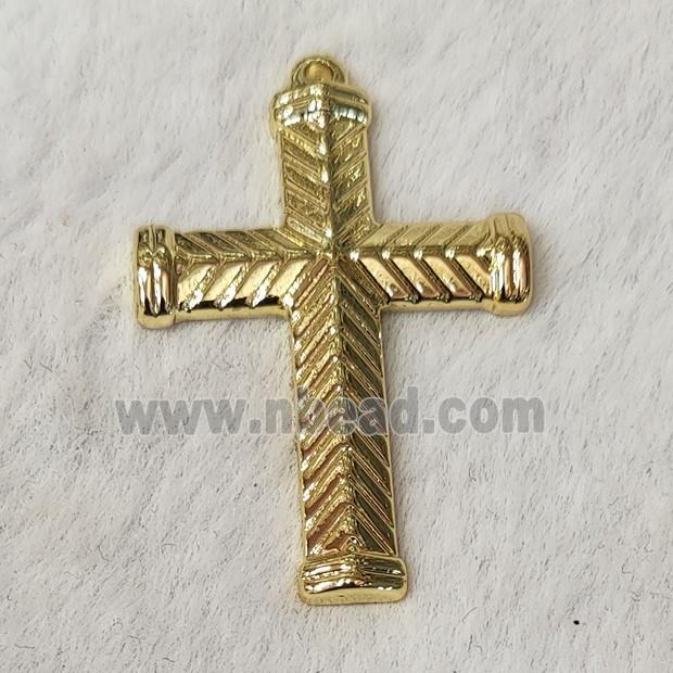 Stainless Steel Cross Pendant Gold Plated