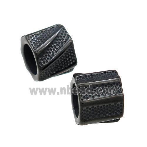 Stainless Steel Tube Beads Black Plated