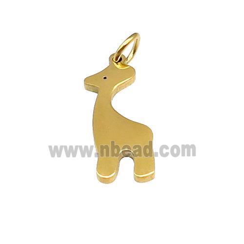 Giraffee Charms Stainless Steel Pendant Gold