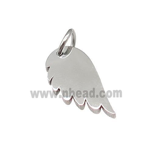 Angel Wings Charms Raw Stainless Steel Pendant