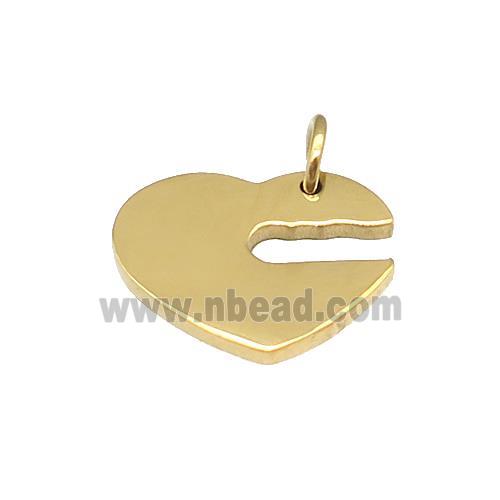 Heart Mouth Charms Stainless Steel Pendant Gold Plated