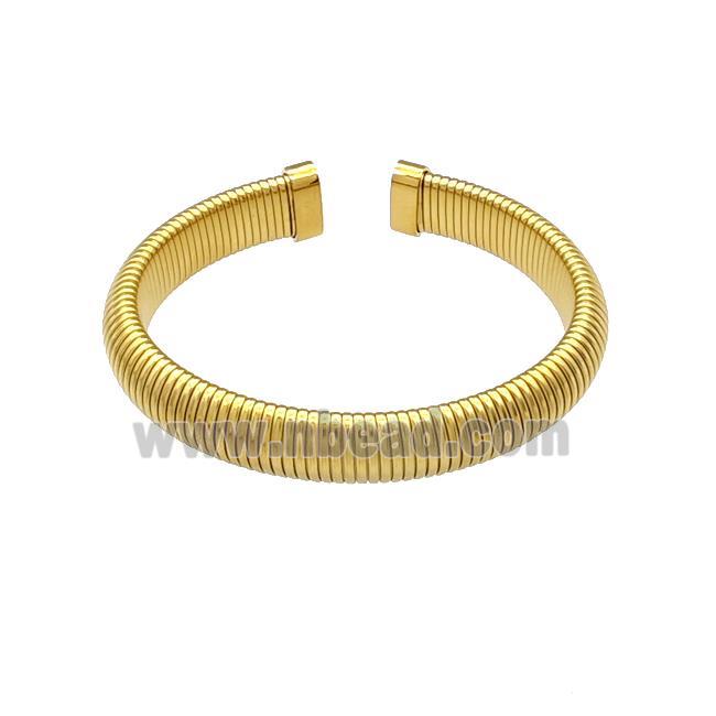 Stainless Steel Bangle Gold Plated