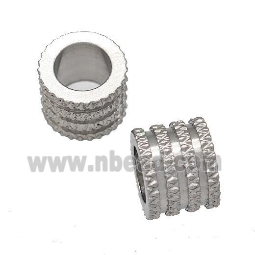 Raw Stainless Steel Tube Beads Large Hole
