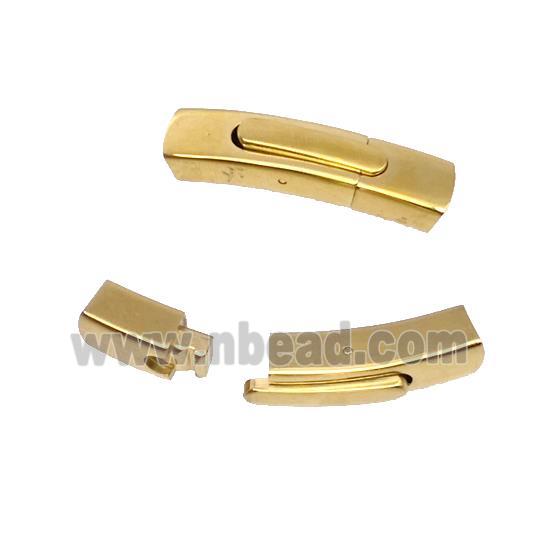 Stainless Steel Cord End Clasp Magnetic Gold Plated