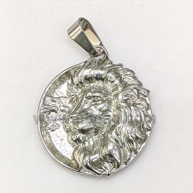 Raw 201 Stainless Steel Lion Pendant