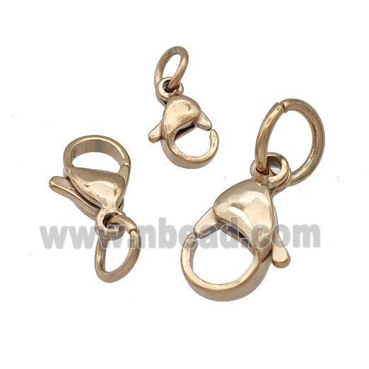 Stainless Steel Lobster Clasp Lt.gold Plated