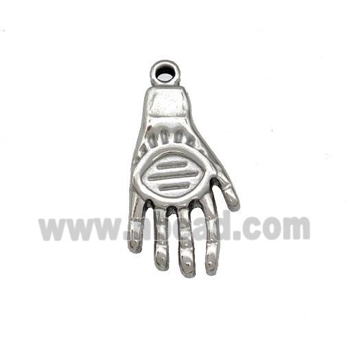 Raw Stainless Steel Hands Charms Pendant