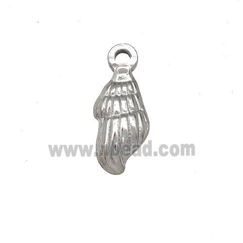 Raw Stainless Steel Conch Shell Charms Pendant