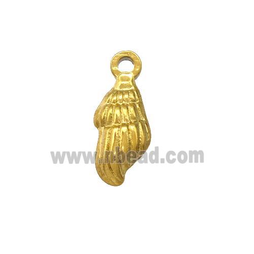 Stainless Steel Conch Shell Charms Pendant Gold Plated