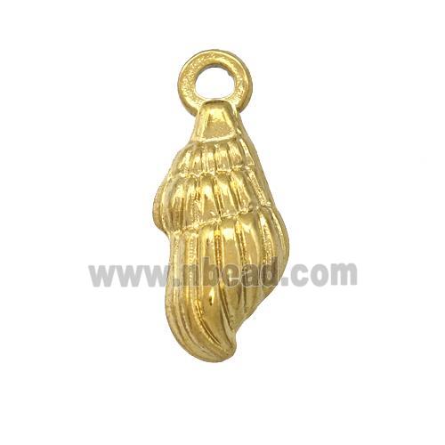 Stainless Steel Conch Shell Charms Pendant Gold Plated