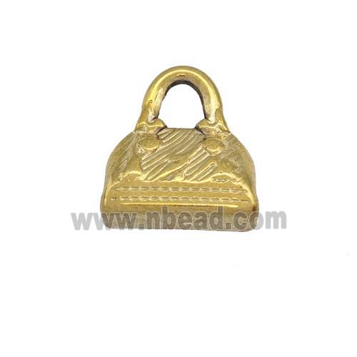 Stainless Steel Bags Charms Pendant Gold Plated