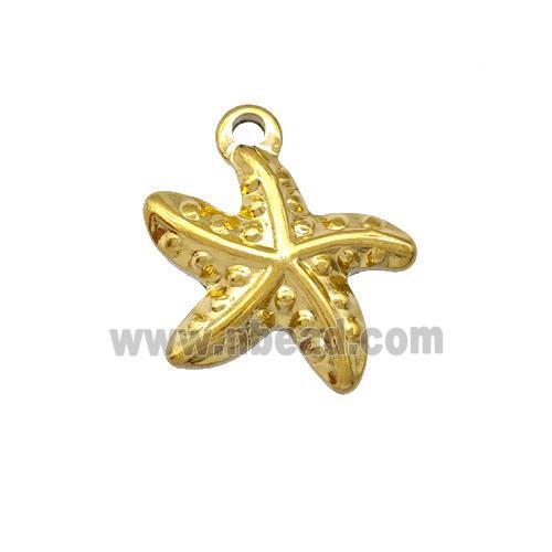 Stainless Steel Starfish Charms Pendant Gold Plated