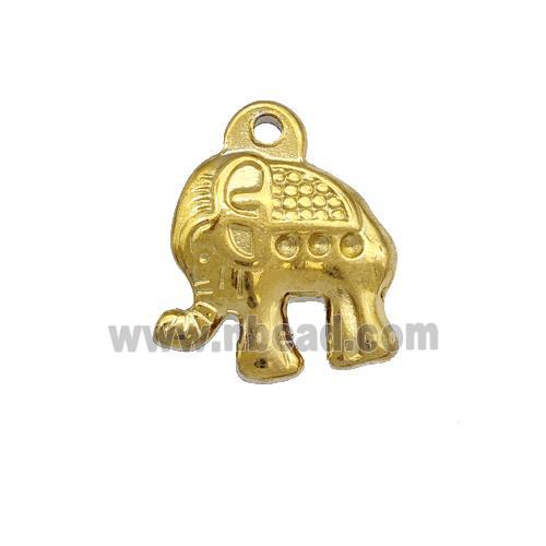 Stainless Steel Elephant Pendant Gold Plated