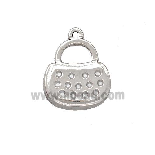 Raw Stainless Steel Bags Pendant