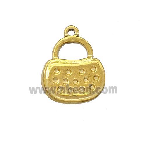 Stainless Steel Bags Pendant Gold Plated