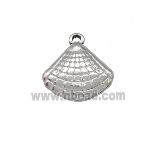 Raw Stainless Steel Sea Shell Charms Pendant